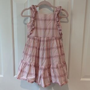 Oshkosh dress pink plaid ruffles size 4t